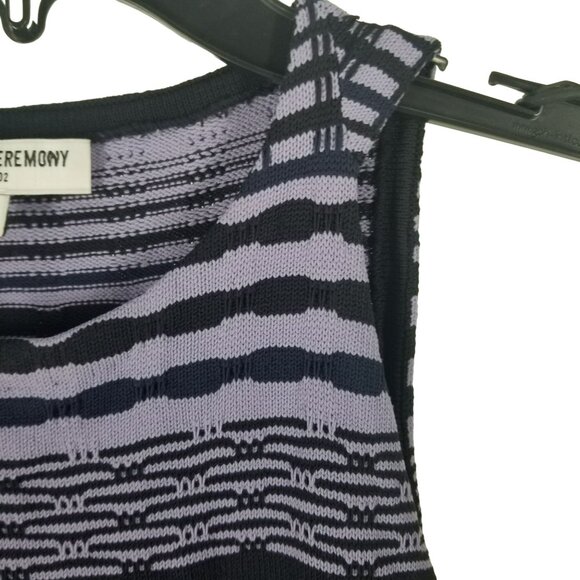 Opening Ceremony Y2K Bodycon Skater Dress Purple Aztec Stripe 2000s Style - Picture 11 of 16